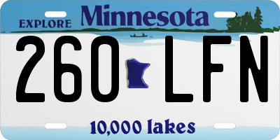 MN license plate 260LFN