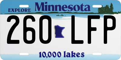 MN license plate 260LFP