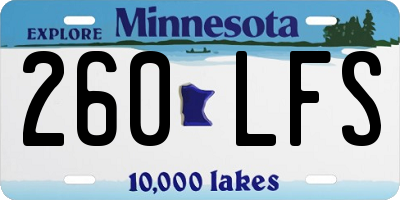 MN license plate 260LFS
