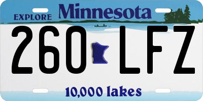 MN license plate 260LFZ