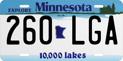 MN license plate 260LGA