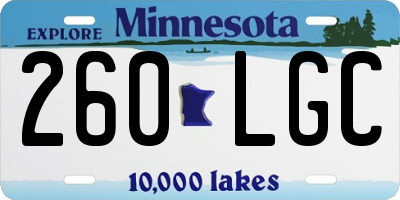 MN license plate 260LGC