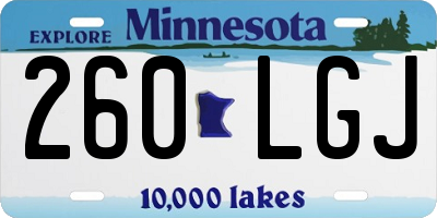 MN license plate 260LGJ