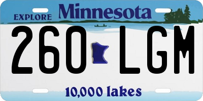 MN license plate 260LGM
