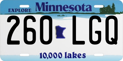 MN license plate 260LGQ