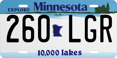 MN license plate 260LGR