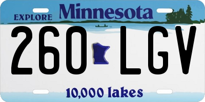 MN license plate 260LGV