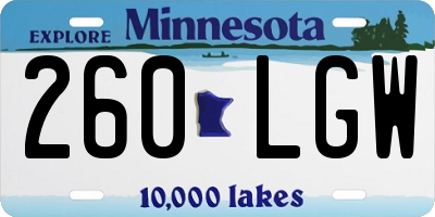 MN license plate 260LGW