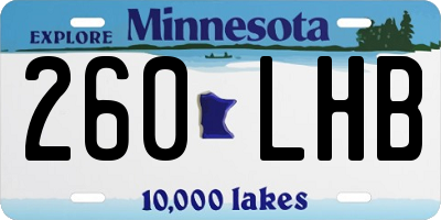 MN license plate 260LHB