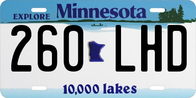 MN license plate 260LHD