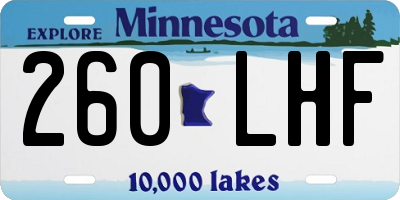 MN license plate 260LHF