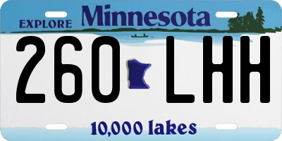 MN license plate 260LHH