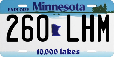 MN license plate 260LHM