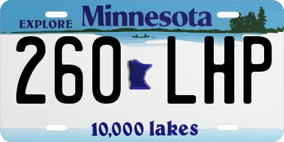 MN license plate 260LHP