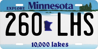 MN license plate 260LHS