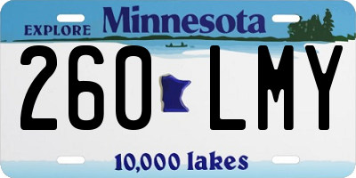 MN license plate 260LMY