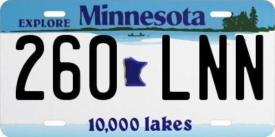 MN license plate 260LNN