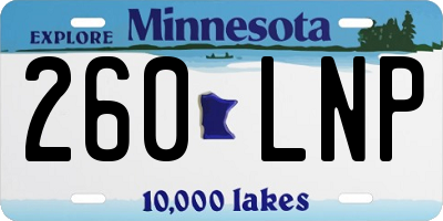 MN license plate 260LNP