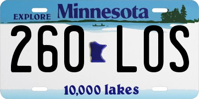 MN license plate 260LOS