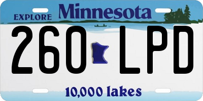 MN license plate 260LPD