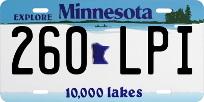 MN license plate 260LPI