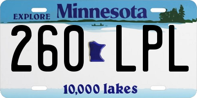 MN license plate 260LPL
