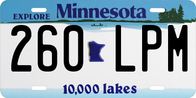 MN license plate 260LPM