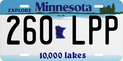 MN license plate 260LPP