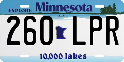 MN license plate 260LPR