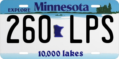 MN license plate 260LPS