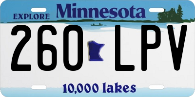 MN license plate 260LPV