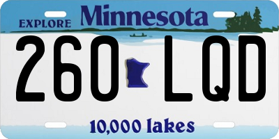 MN license plate 260LQD
