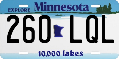 MN license plate 260LQL