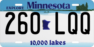 MN license plate 260LQQ