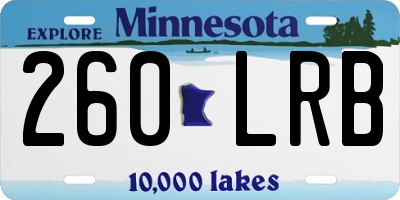 MN license plate 260LRB