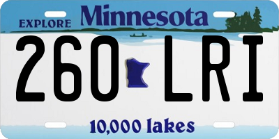 MN license plate 260LRI