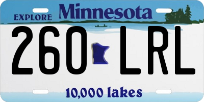 MN license plate 260LRL