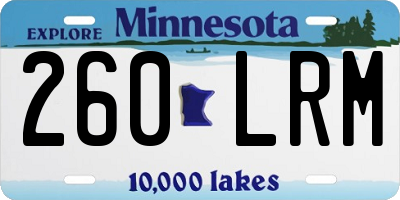 MN license plate 260LRM