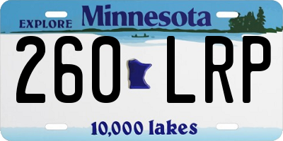 MN license plate 260LRP