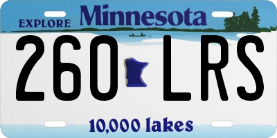MN license plate 260LRS