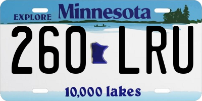 MN license plate 260LRU
