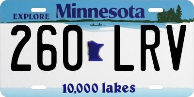 MN license plate 260LRV