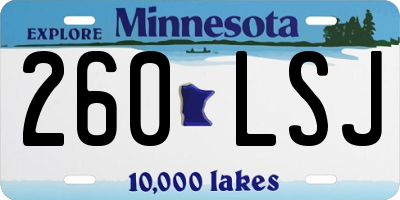 MN license plate 260LSJ