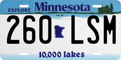 MN license plate 260LSM