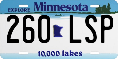 MN license plate 260LSP