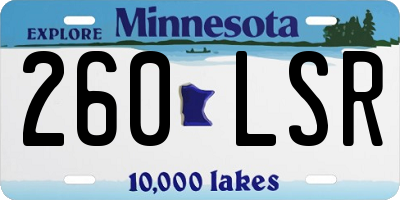 MN license plate 260LSR