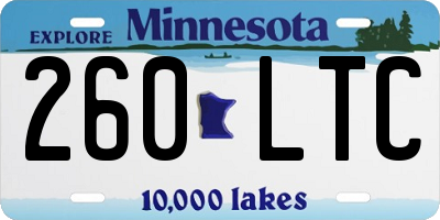 MN license plate 260LTC