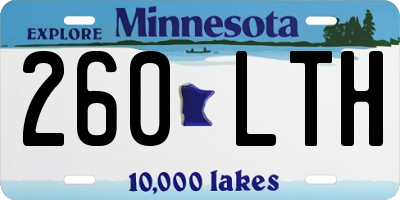 MN license plate 260LTH