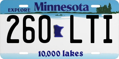 MN license plate 260LTI