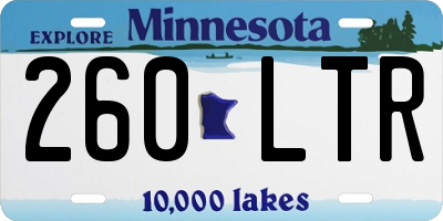 MN license plate 260LTR